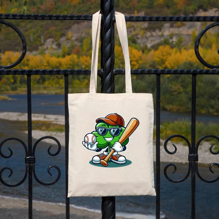 Shamrock Baseball St Patrick's Day Kids Boys Toddlers Premium Tri-Blend Canvas Tote Bag