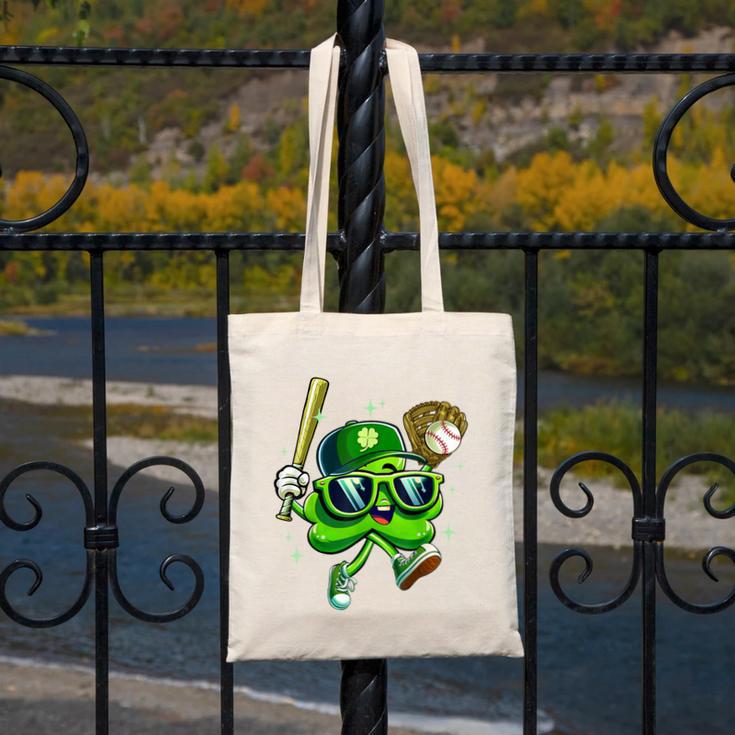 Shamrock Lucky Clover Baseball Patricks Day Family Matching Canvas Tote Bag