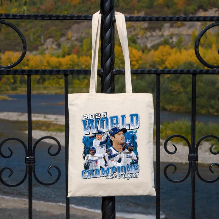 Shohei Ohtani 2025 Los Angeles Baseball Champions MLBPA Canvas Tote Bag Shohei Ohtani 2025 Los Angeles Baseball Champions MLBPA Canvas Tote Bag
