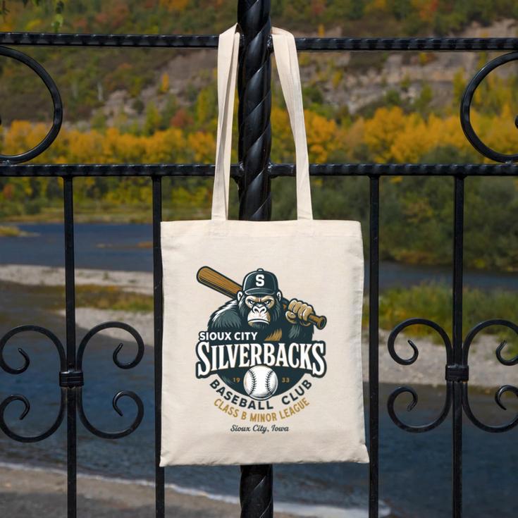 Sioux City Silverbacks Retro Minor League Baseball Canvas Tote Bag Sioux City Silverbacks Retro Minor League Baseball Canvas Tote Bag