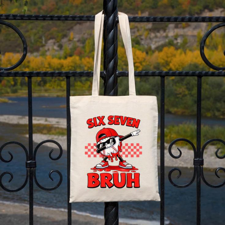Six Seven 67 Bruh Baseball Valentine’s Day Teens Boys Kids Canvas Tote Bag