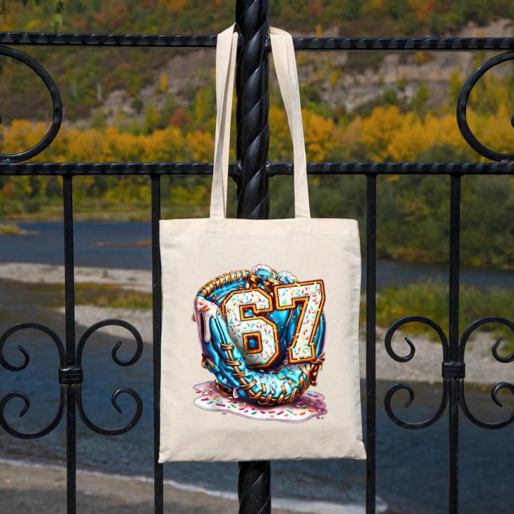 Six Seven Baseball Lifestyle 67 Meme Gen Alpha Slang Canvas Tote Bag Six Seven Baseball Lifestyle 67 Meme Gen Alpha Slang Canvas Tote Bag