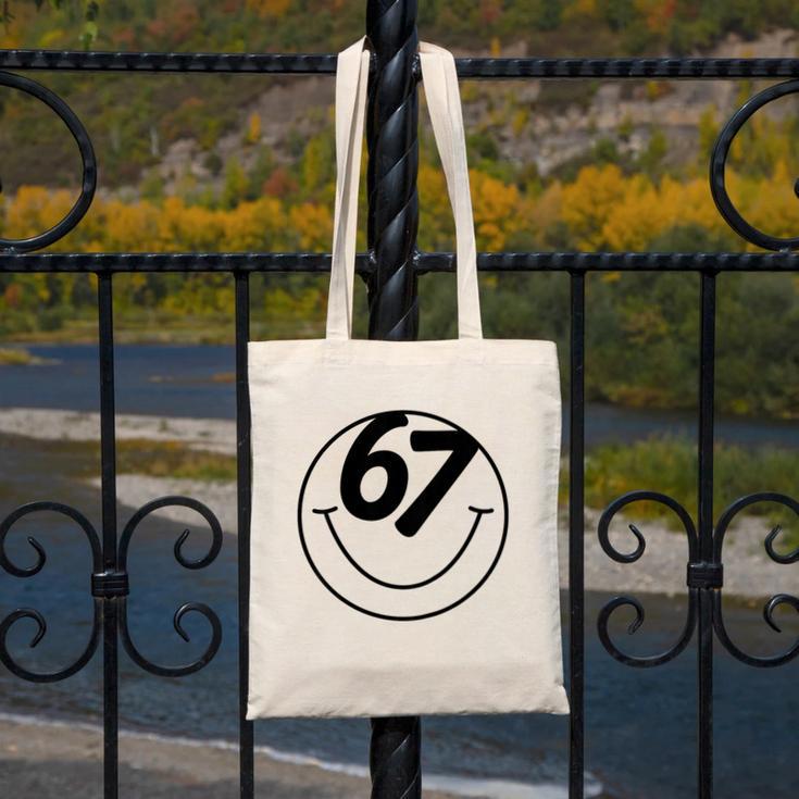 Six Seven Meme Viral Internet Sound 67 Back To School Canvas Tote Bag