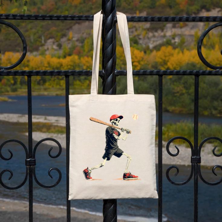Skeleton Baseball Halloween Costume Men Boys Kids Canvas Tote Bag Skeleton Baseball Halloween Costume Men Boys Kids Canvas Tote Bag