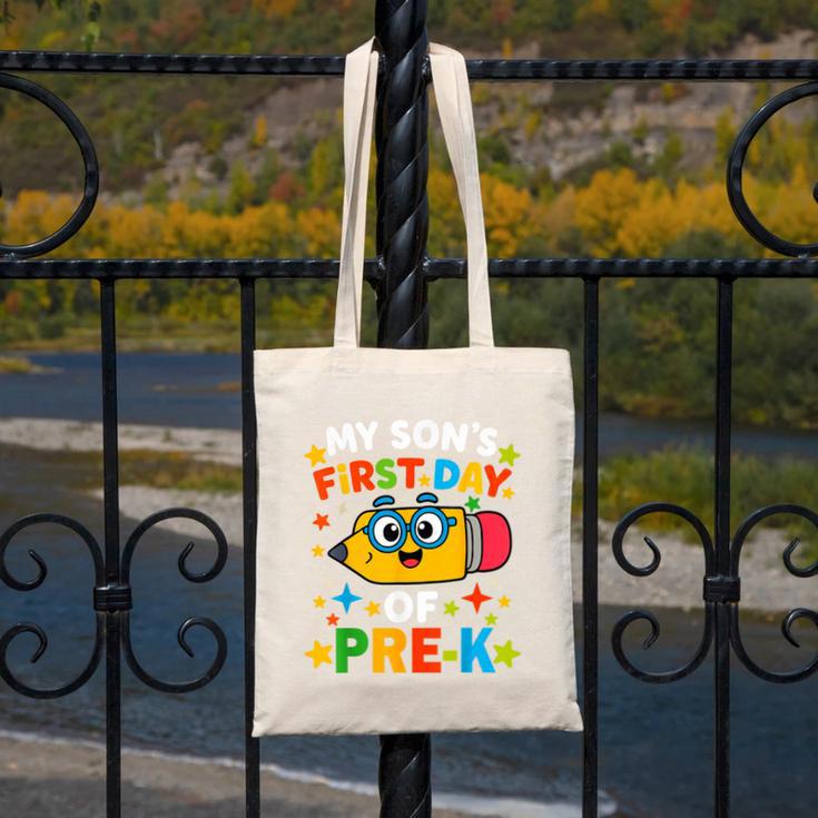 My Son's First Day Of Pre-K Back To School Kids Canvas Tote Bag