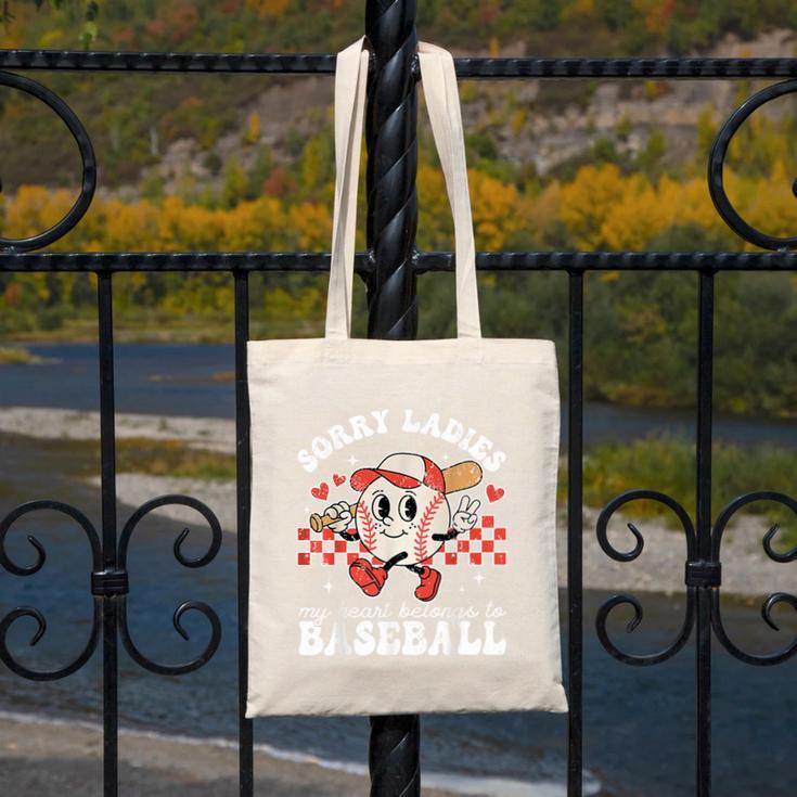 Sorry Ladies My Heart Belongs To Baseball Boy Kids Canvas Tote Bag Sorry Ladies My Heart Belongs To Baseball Boy Kids Canvas Tote Bag