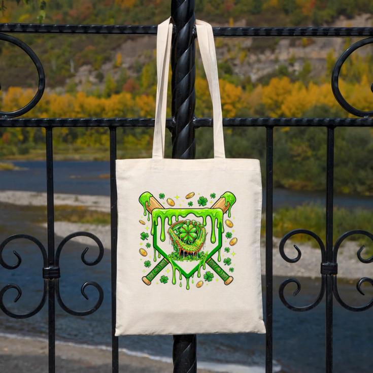 St Patricks Day Baseball Ice Cream Shamrock Baseball Player Canvas Tote Bag St Patricks Day Baseball Ice Cream Shamrock Baseball Player Canvas Tote Bag