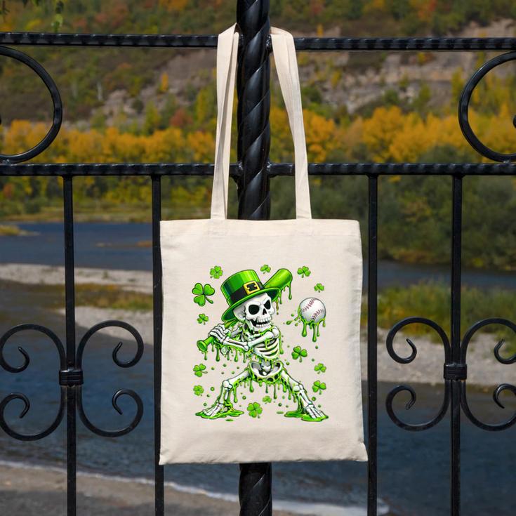 St Patricks Day Baseball Skeleton Irish Leprechaun Hat Boys Canvas Tote Bag