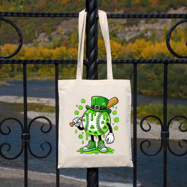 St Patricks Day Shamrock Baseball Drip Icecream Irish Boys Canvas Tote Bag