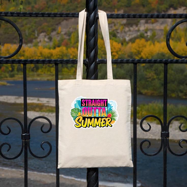 Straight Outta Summer Back To School First Day Fall Autumn Canvas Tote Bag