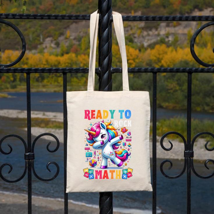 Student Back To School Math Squad Kids Girls Smarter Unicorn Canvas Tote Bag