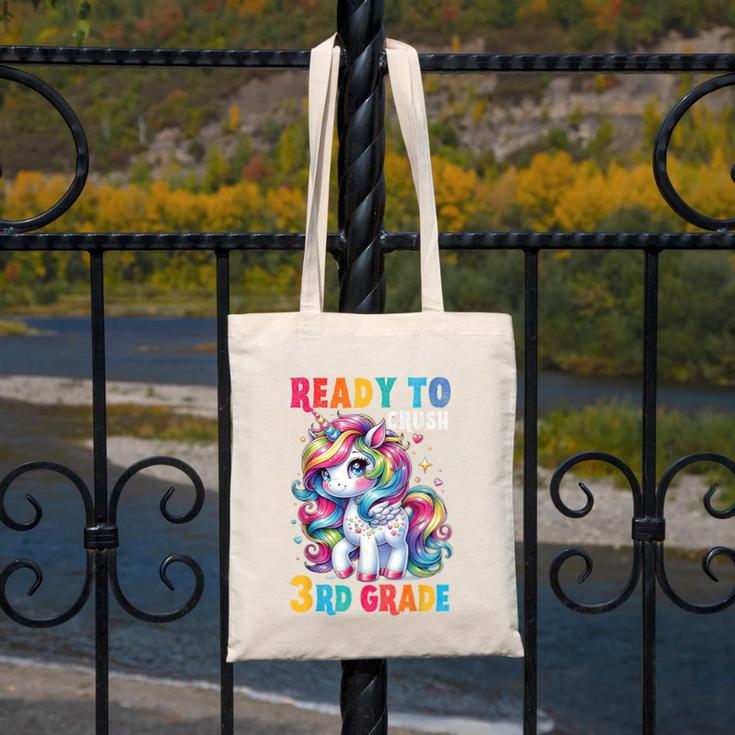 Student Unicorn Ready Back To School Crush 3rd Grade Girls Canvas Tote Bag Student Unicorn Ready Back To School Crush 3rd Grade Girls Canvas Tote Bag