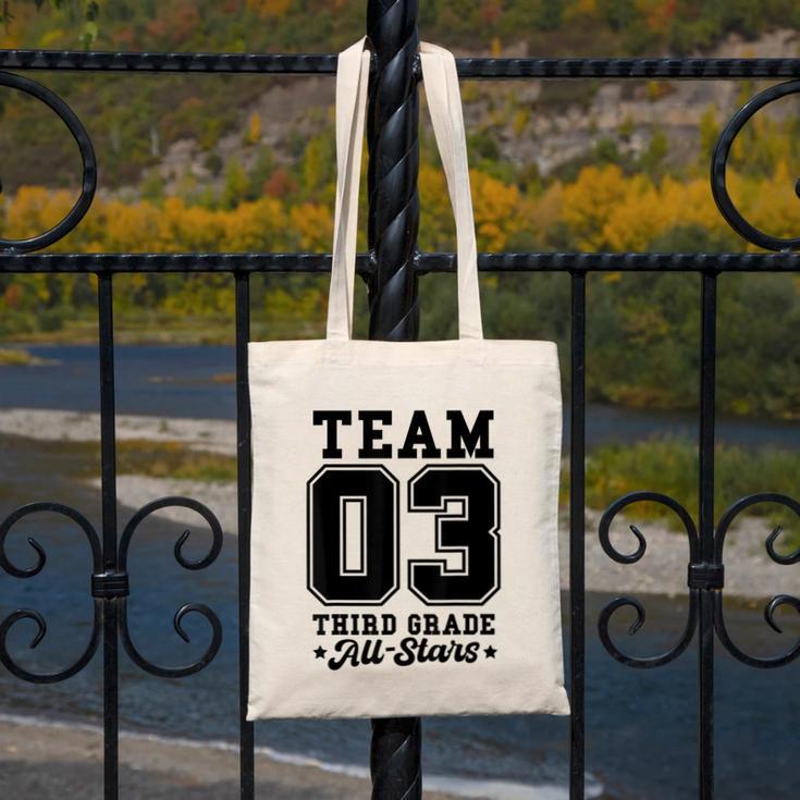 Team 3rd Grade All-Stars Back To School Sports Jersey Canvas Tote Bag Team 3rd Grade All-Stars Back To School Sports Jersey Canvas Tote Bag