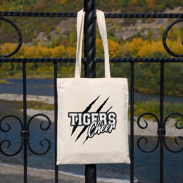 Tigers Cheer Back To School Cheerleading Team Spirit Canvas Tote Bag Tigers Cheer Back To School Cheerleading Team Spirit Canvas Tote Bag
