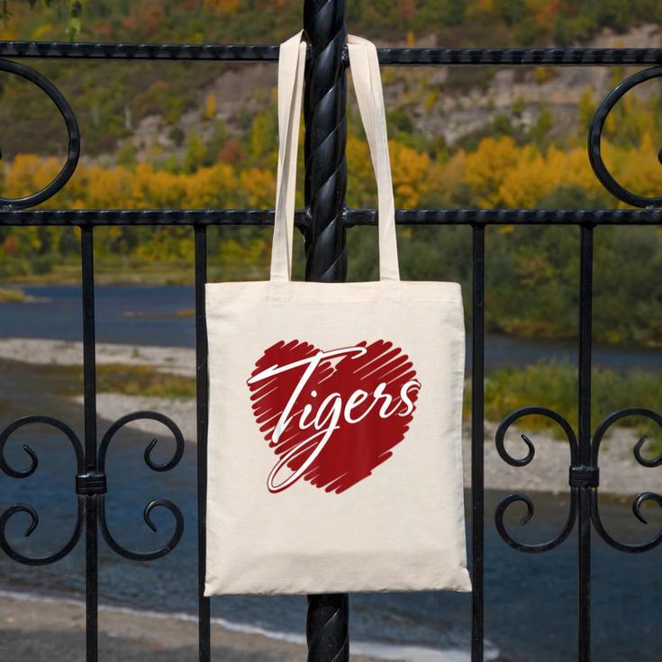 Tigers Heart Back To School Spirit M Canvas Tote Bag