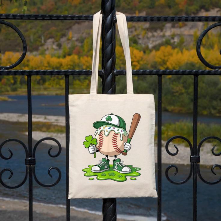Toddler Baseball Drip Ice Cream Boys Kids St Patricks Day Canvas Tote Bag Toddler Baseball Drip Ice Cream Boys Kids St Patricks Day Canvas Tote Bag