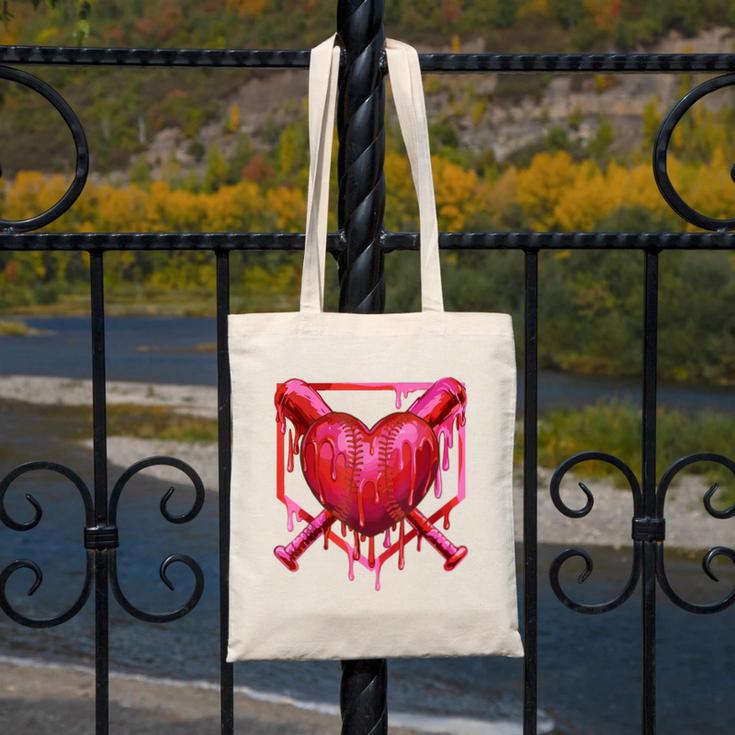 Valentines Day Baseball Red Heart Dab Boys Girls Kids Canvas Tote Bag Valentines Day Baseball Red Heart Dab Boys Girls Kids Canvas Tote Bag