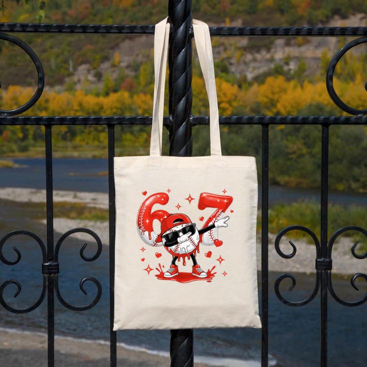 Valentines Day Six Seven Baseball 6 7 Meme Dab Heart Boys Canvas Tote Bag