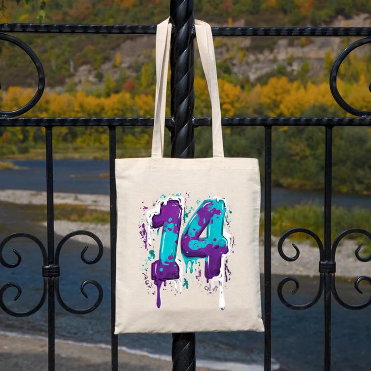 Vintage Baseball 14 Number Canvas Tote Bag Vintage Baseball 14 Number Canvas Tote Bag