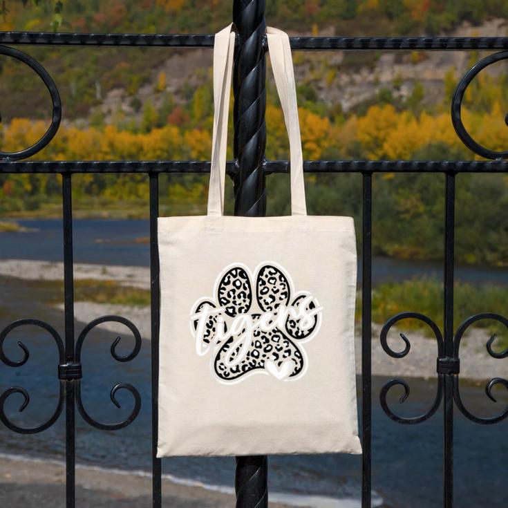 Vintage Tigers School Spirit Team Pride Back To School Canvas Tote Bag