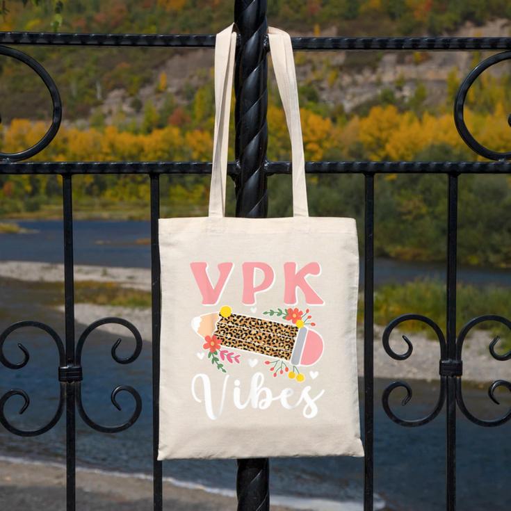 VPK Vibes First Day Of VPK Back To School Canvas Tote Bag VPK Vibes First Day Of VPK Back To School Canvas Tote Bag