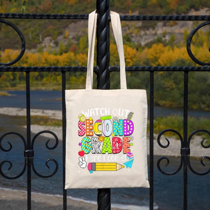Watch Out Second Grade Here I Come Back To School Boys Girls Canvas Tote Bag