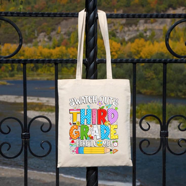 Watch Out Third Grade Here I Come Back To School Girls Kids Canvas Tote Bag Watch Out Third Grade Here I Come Back To School Girls Kids Canvas Tote Bag
