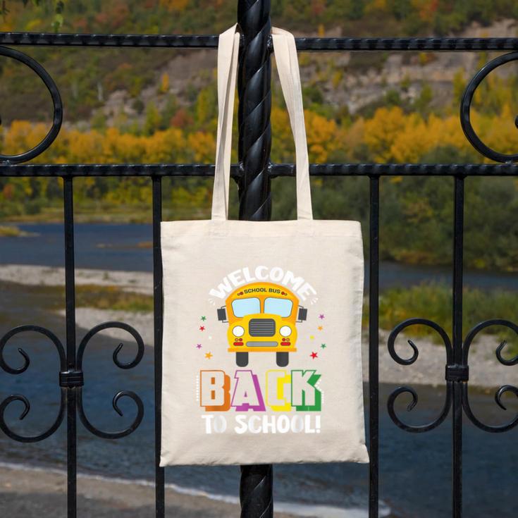 Welcome Back To School Bus Driver First Day Of School Canvas Tote Bag