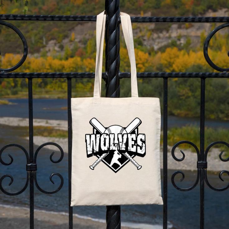 Wolves Baseball Back To School Spirit Canvas Tote Bag Wolves Baseball Back To School Spirit Canvas Tote Bag