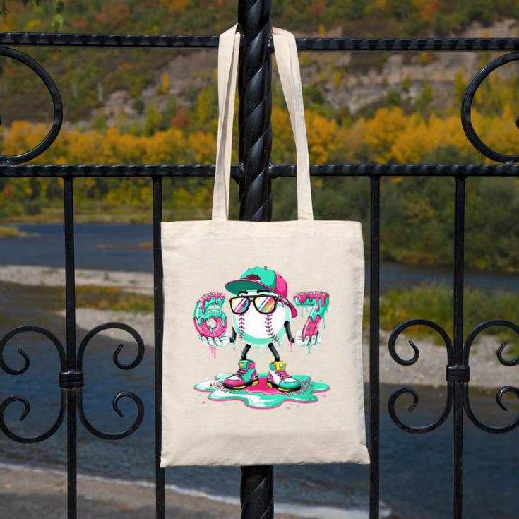 Women's 67 Meme Six Seven 6 7 Meme Baseball Ice Cream Drip Canvas Tote Bag Women's 67 Meme Six Seven 6 7 Meme Baseball Ice Cream Drip Canvas Tote Bag