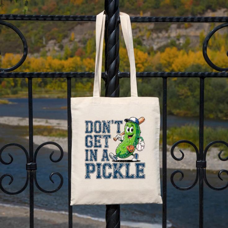 Youth Baseball Catcher Humor Don’t Get In A Pickle Canvas Tote Bag Youth Baseball Catcher Humor Don’t Get In A Pickle Canvas Tote Bag