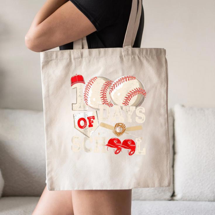 100 Days Of School Baseball 100th Day Of School Kids Teacher Canvas Tote Bag 100 Days Of School Baseball 100th Day Of School Kids Teacher Canvas Tote Bag