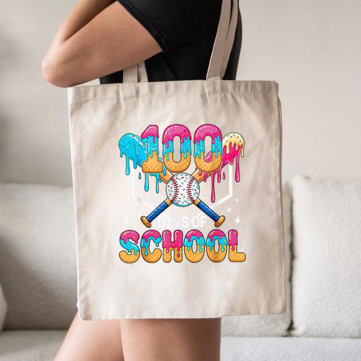 100 Days Of School Baseball Boys Kids 100th Day Of School Canvas Tote Bag
