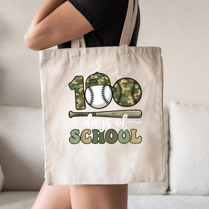 100 Days Of School Baseball Camo Art For Boys Kids Students Canvas Tote Bag 100 Days Of School Baseball Camo Art For Boys Kids Students Canvas Tote Bag