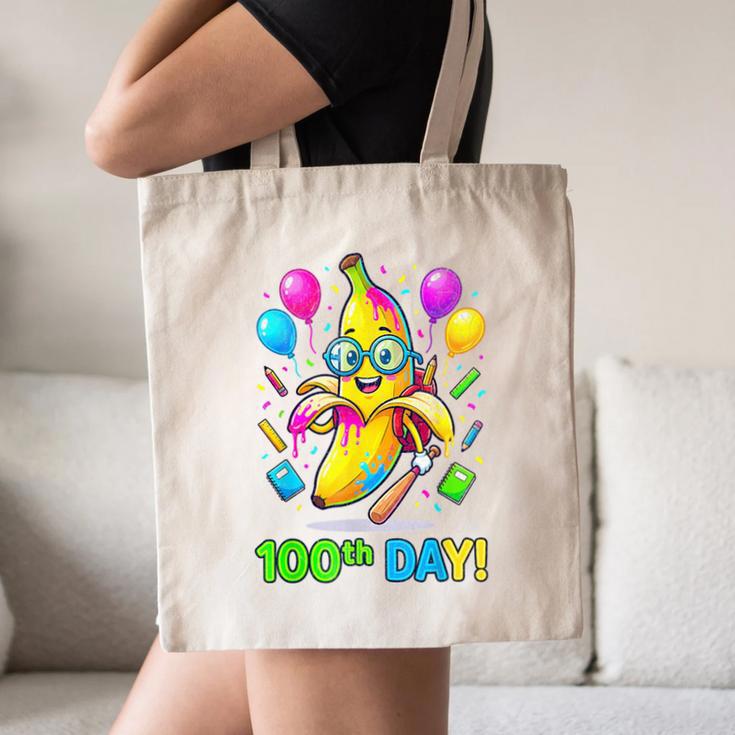 100th Day Of School Banana Baseball Drip For Kids Youth Girl Canvas Tote Bag 100th Day Of School Banana Baseball Drip For Kids Youth Girl Canvas Tote Bag