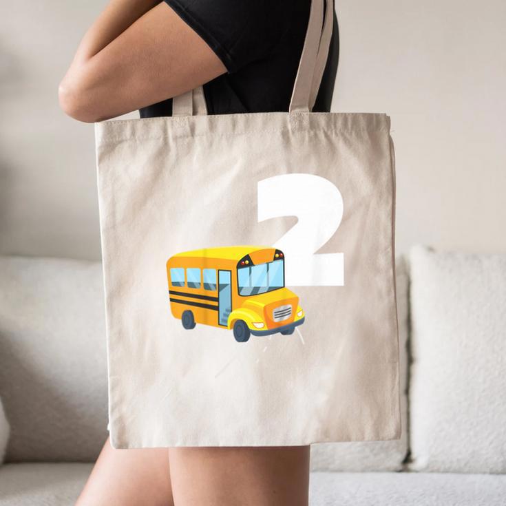 2nd Birthday School Bus Kids Back To School Themes Party Canvas Tote Bag 2nd Birthday School Bus Kids Back To School Themes Party Canvas Tote Bag