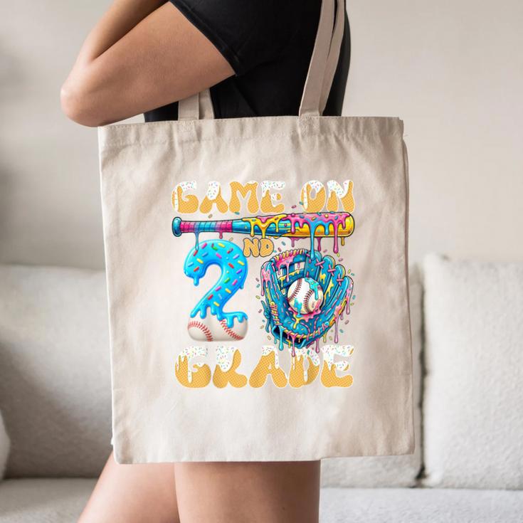 2nd Grade Back To School Baseball Drip Ice Cream Game On Canvas Tote Bag 2nd Grade Back To School Baseball Drip Ice Cream Game On Canvas Tote Bag