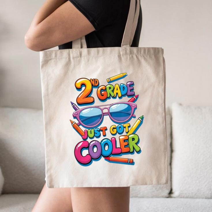 2nd Grade Just Got Cooler Shirt Back To School Kids Canvas Tote Bag