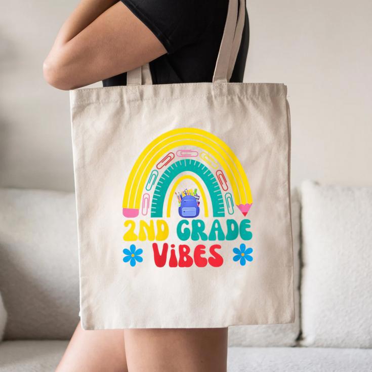 2nd Grade Vibes Back To School Rainbow Second Grade Canvas Tote Bag 2nd Grade Vibes Back To School Rainbow Second Grade Canvas Tote Bag
