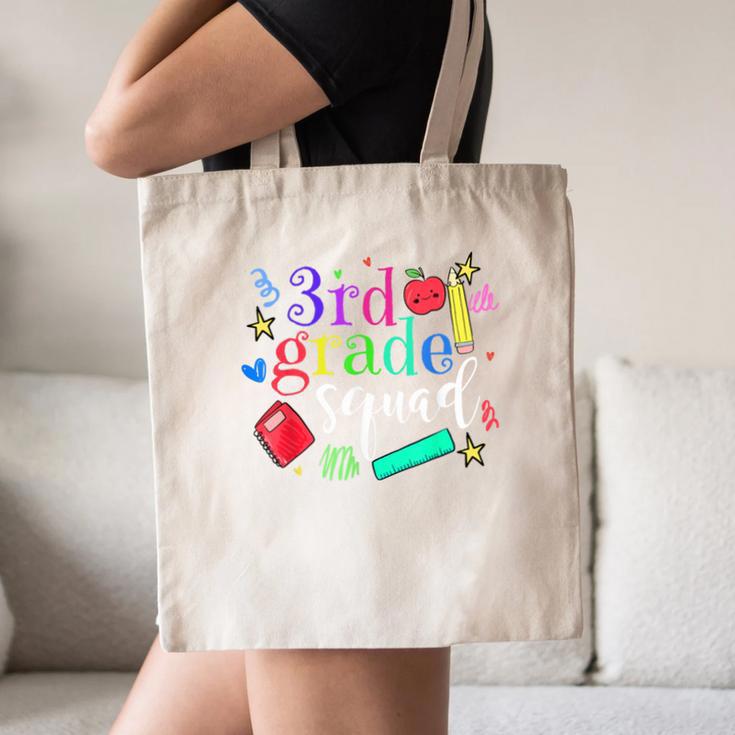 3rd Grade Squad Back To School Team Third Grade Canvas Tote Bag 3rd Grade Squad Back To School Team Third Grade Canvas Tote Bag