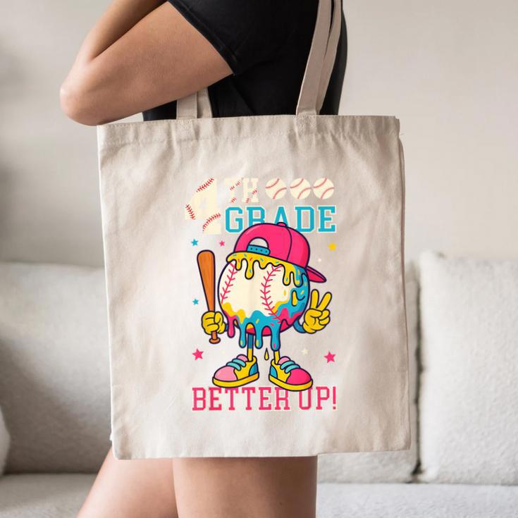 4th Grade Back To School Baseball Drip Ice Cream Game On Canvas Tote Bag 4th Grade Back To School Baseball Drip Ice Cream Game On Canvas Tote Bag