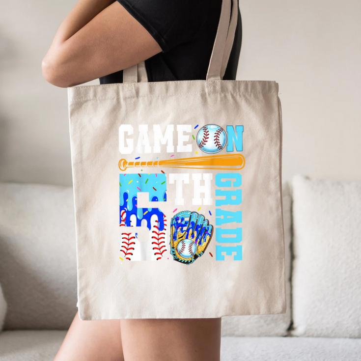 5th Grade Back To School Baseball Drip Ice Cream Game On Canvas Tote Bag