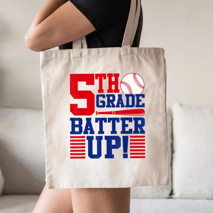 5th Grade Batter Up Back To School Fifth Grade Baseball Boys Canvas Tote Bag
