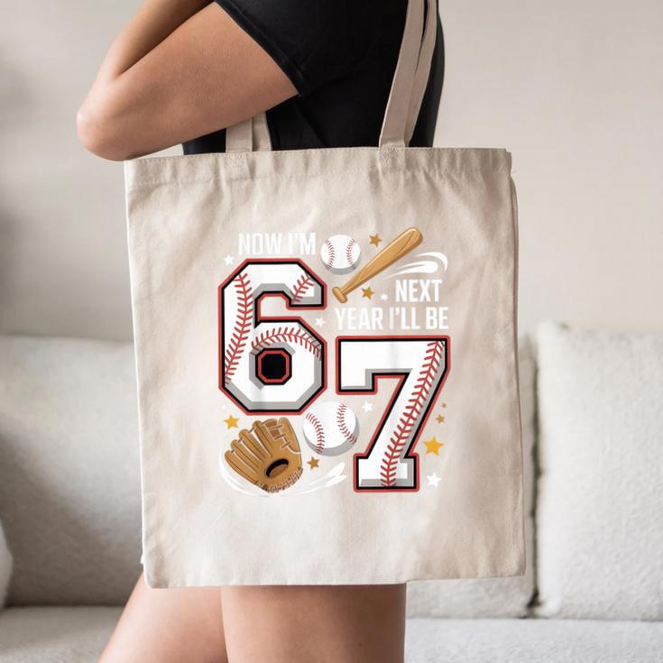6 Year Old Birthday 67 Trend Baseball Now I’m 6 Next Year 7 Canvas Tote Bag