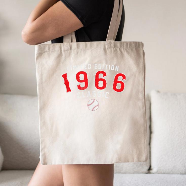 60 Year Old 1966 Classic Baseball 60th Birthday Canvas Tote Bag