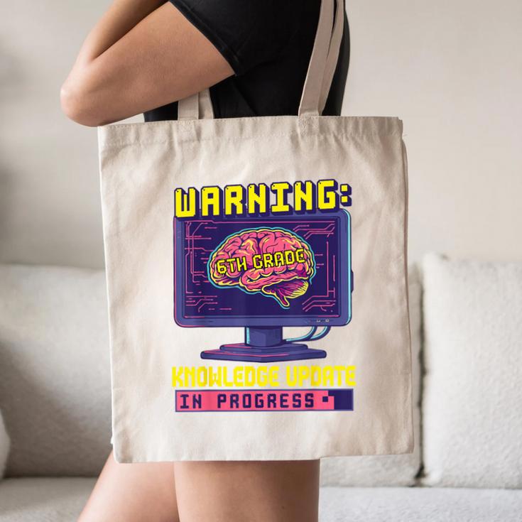 6th Grade Back To School Sixth Grade Smart Boys Computer Canvas Tote Bag