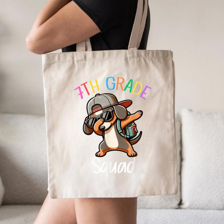 7th Grade Squad Dachshund Dabbing Kids Back To School Canvas Tote Bag 7th Grade Squad Dachshund Dabbing Kids Back To School Canvas Tote Bag