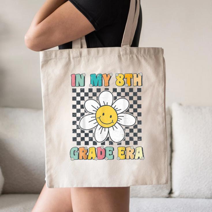 In My 8th Grade Era Retro Groovy Eighth Grade Back To School Canvas Tote Bag
