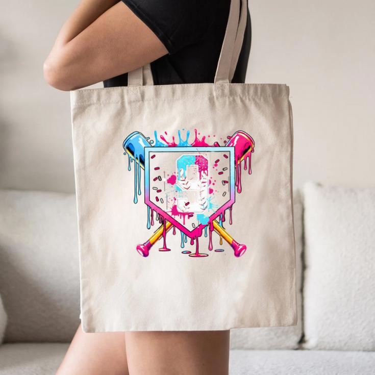 9th Birthday Boys Baseball Ice Cream Drip Boys Baseball Canvas Tote Bag 9th Birthday Boys Baseball Ice Cream Drip Boys Baseball Canvas Tote Bag