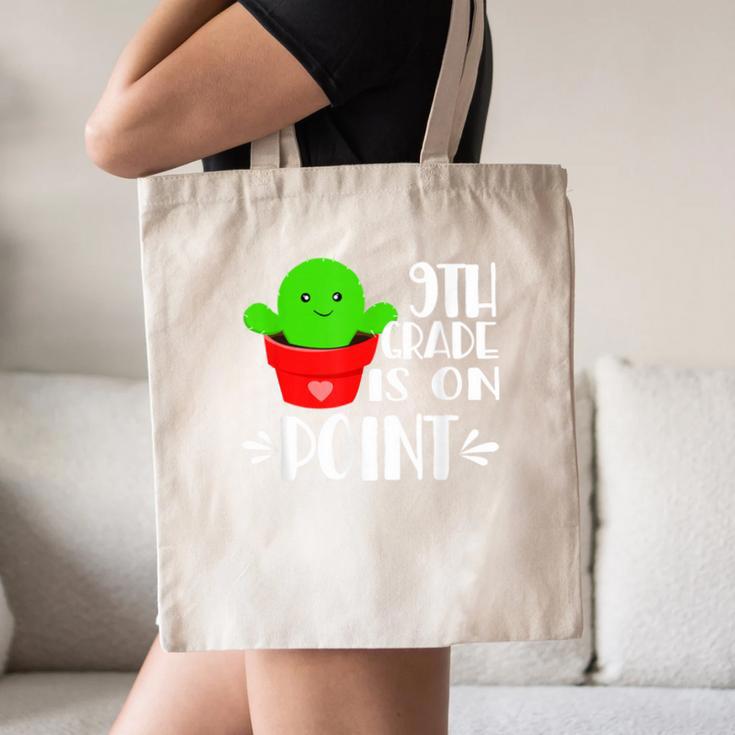 9th Grade Is On Point Cactus Back To School Canvas Tote Bag 9th Grade Is On Point Cactus Back To School Canvas Tote Bag